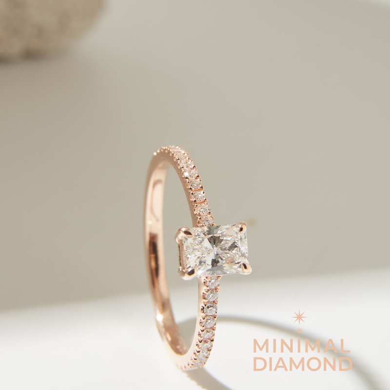 Beautiful Sky in Radiant 0.41 Carat Ring