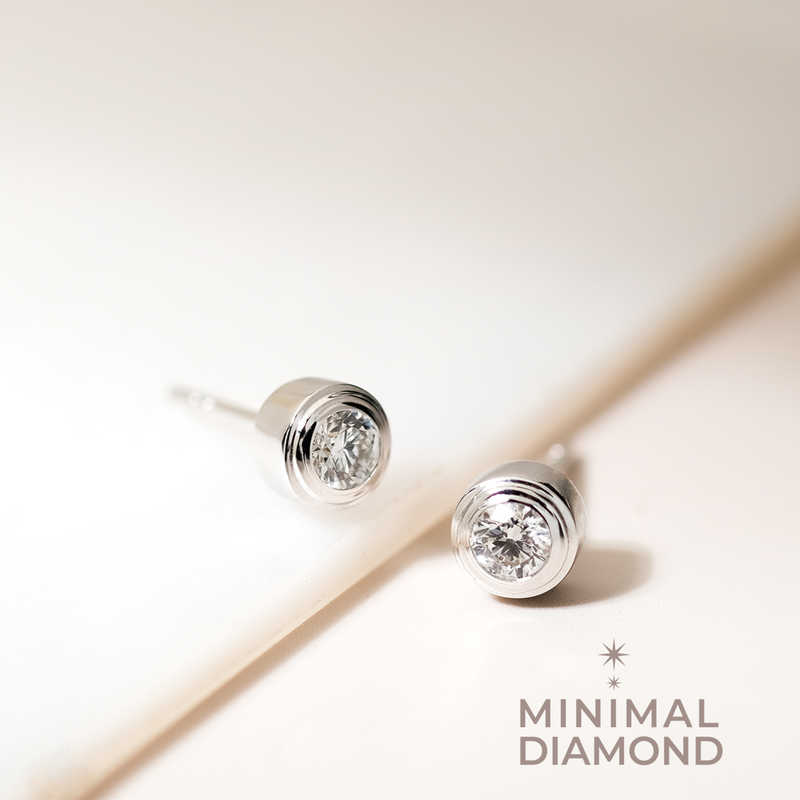 Mini Bezel Ear Studs