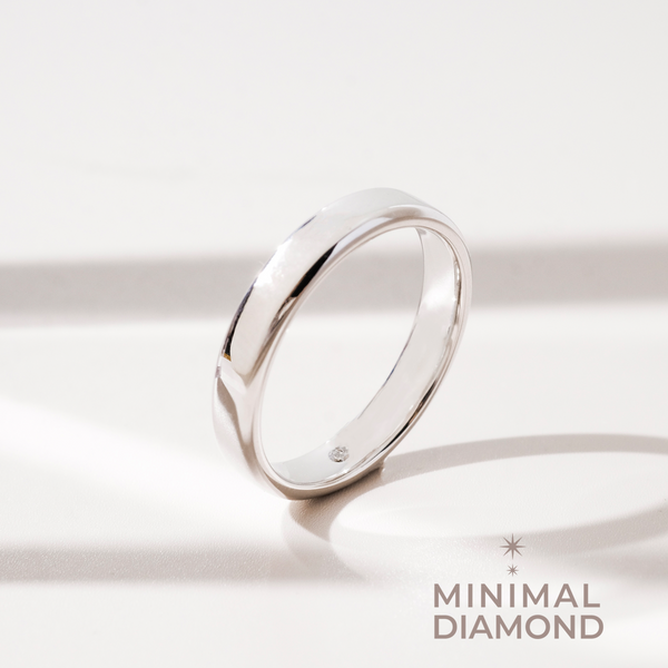 Flat Band 3.5 mm Diamond Ring