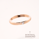 Half Round Band 3.0 mm Diamond Ring