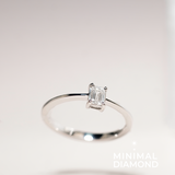 Emerald Solitaire 0.20 Carat Ring