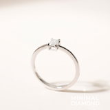 Emerald Solitaire 0.20 Carat Ring