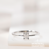 Emerald Solitaire 0.20 Carat Ring