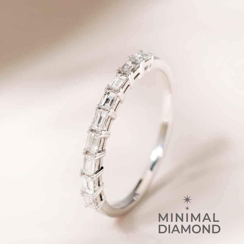 Half Eternity in Baguette Ring