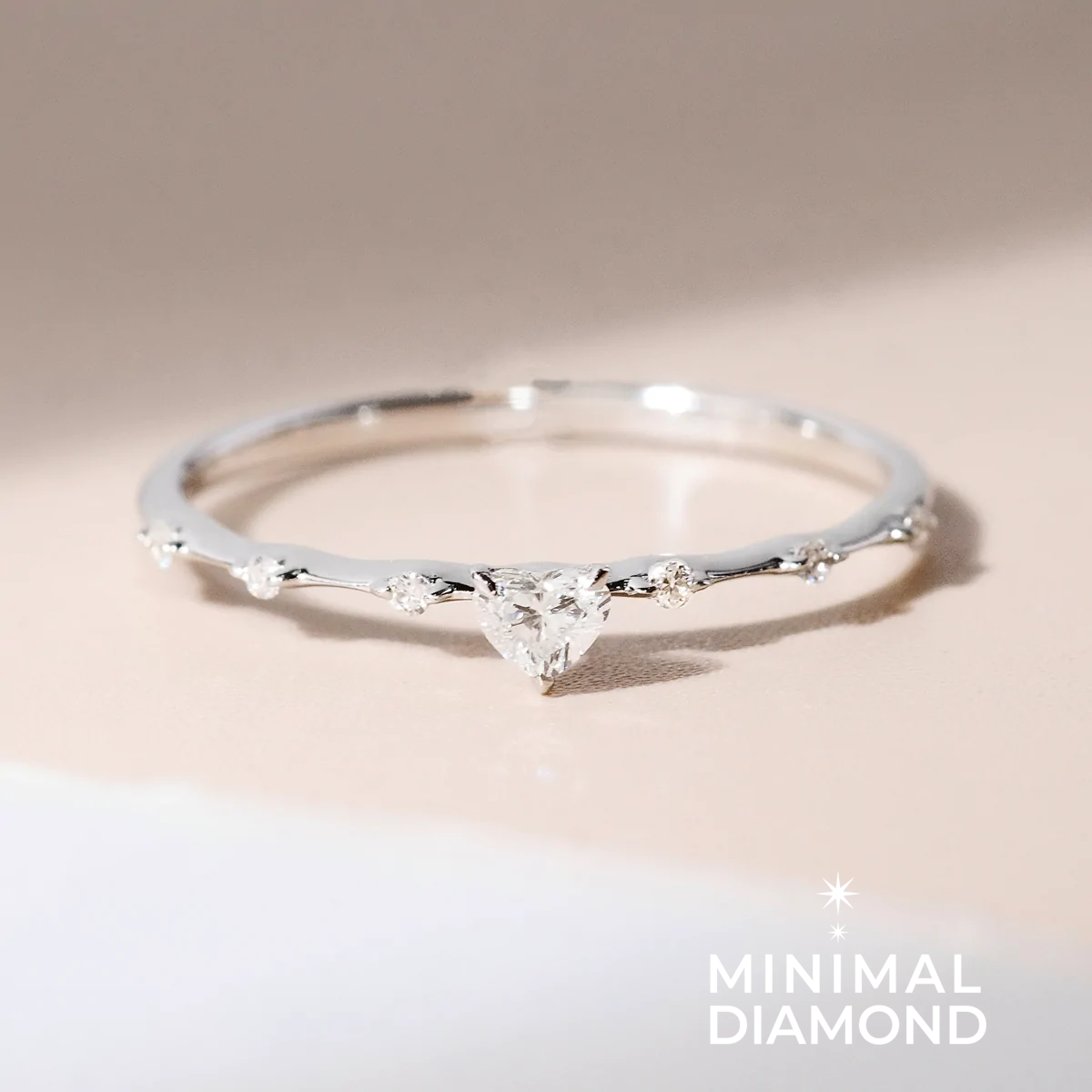 Mini Classic Heart 0.10 Carat Ring – MINIMAL DIAMOND ONLINE SHOP