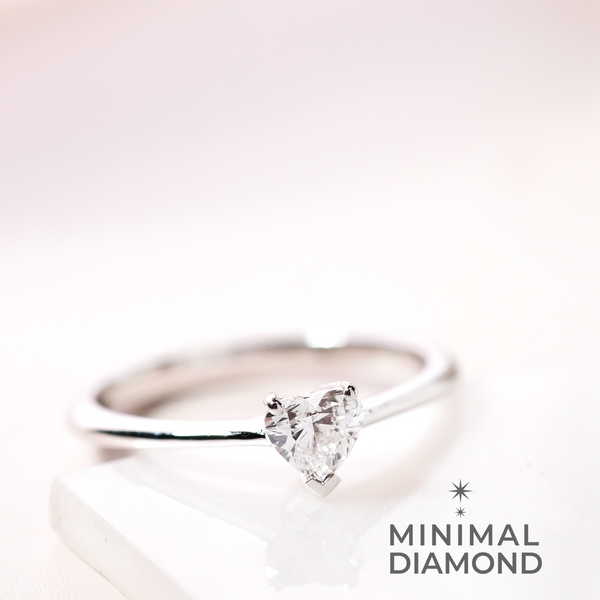 Heart Shape 0.2 Carat Solitaire Ring