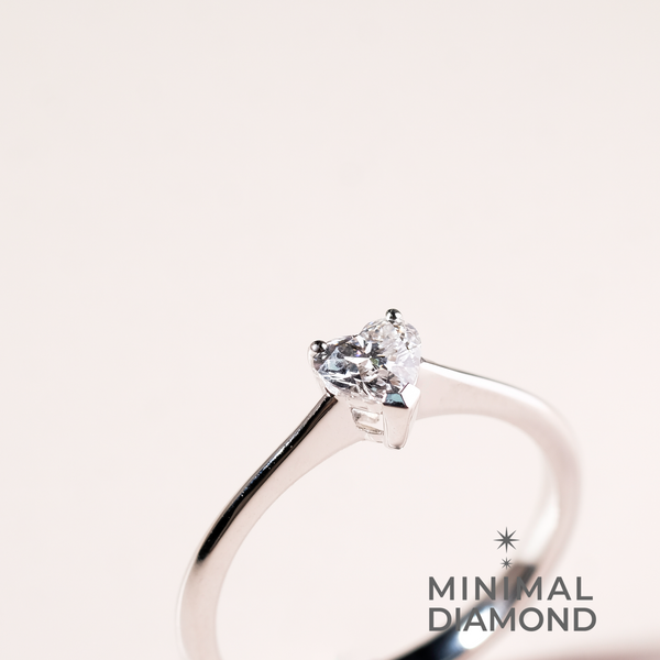 Heart Shape 0.2 Carat Solitaire Ring
