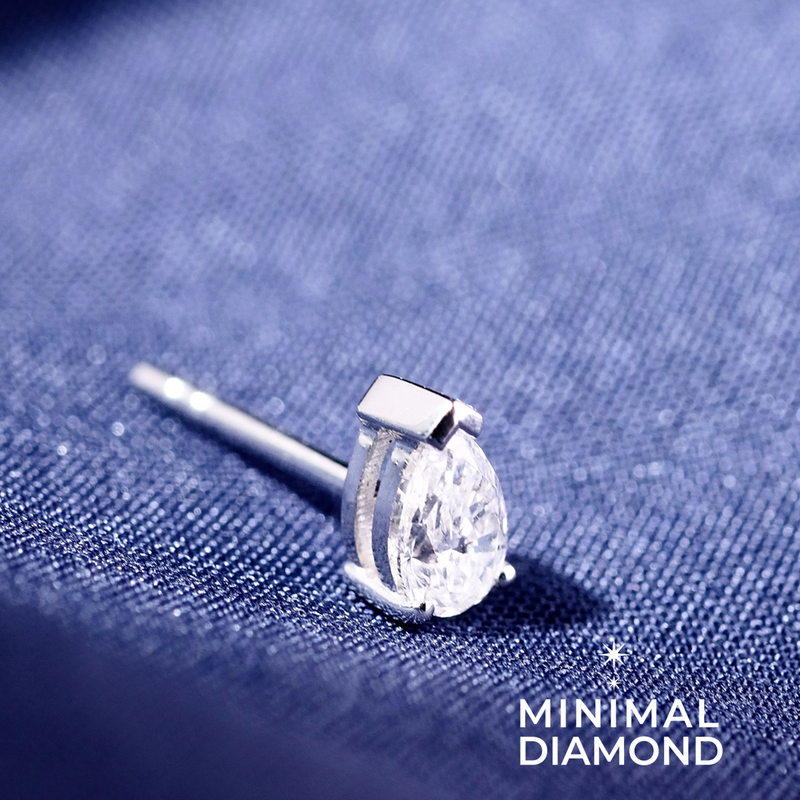 Pear Ear 0.30 Carat Stud