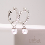 Mini Hoop with Pearl Earring