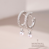 Mini Hoop with Pearl Earring