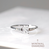 Radiant 0.50 Carat and Taper Ring